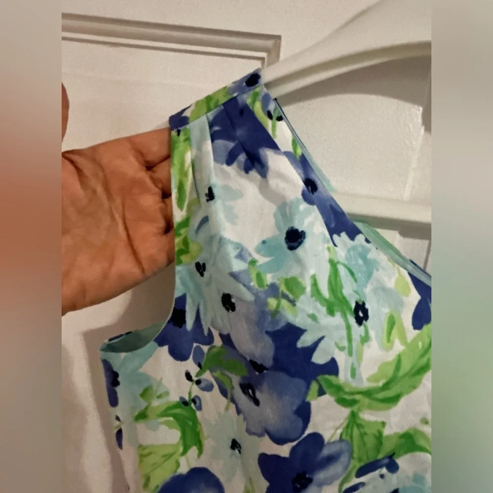 Gymboree Blue/lavender and green Floral dress size 12 NWT